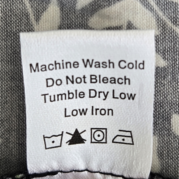 Tuckernuck Royal Shirt Dress in Leaf Print Black Tan White Small - Picture 9 of 9